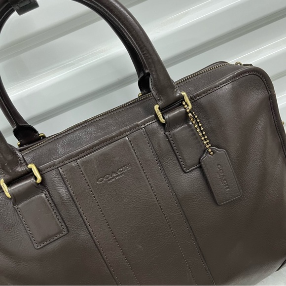 COACH Brown Leather Metro Metropolitan Messenger Laptop Work Satchel - Picture 6 of 11